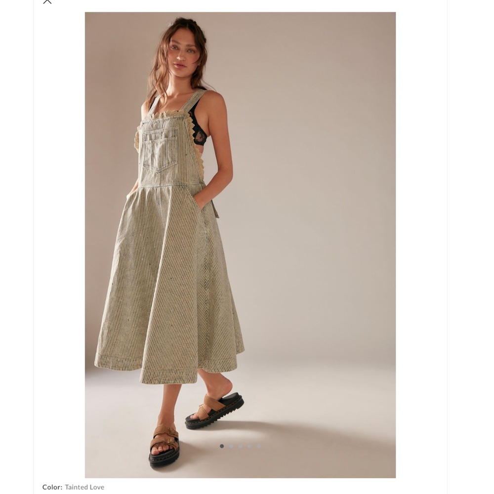 Free people railroad stripe skirtall Rare